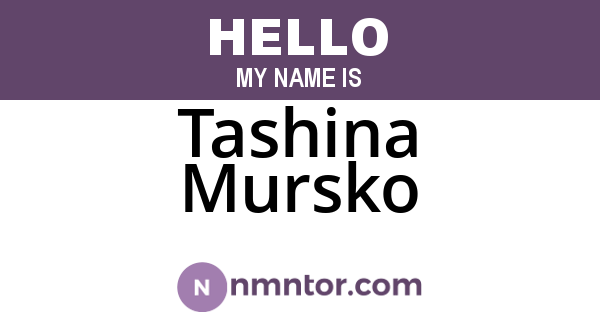 Tashina Mursko