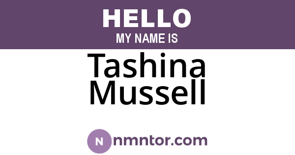 Tashina Mussell