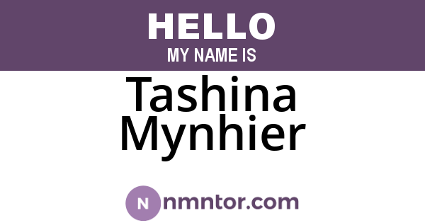 Tashina Mynhier