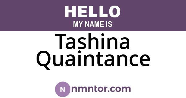 Tashina Quaintance