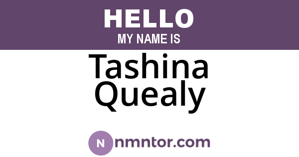 Tashina Quealy
