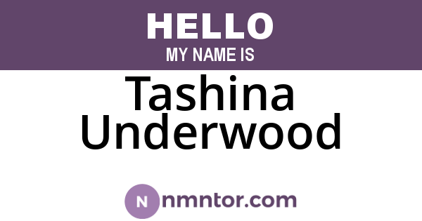 Tashina Underwood
