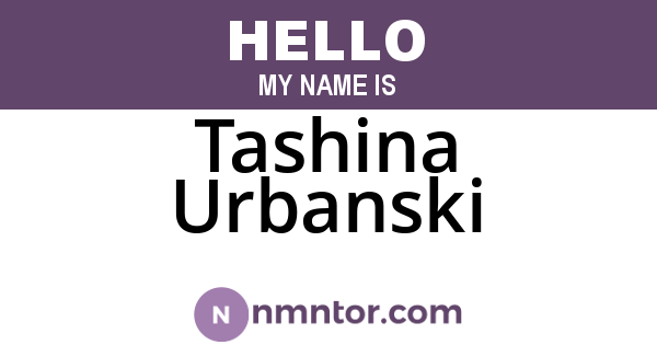 Tashina Urbanski