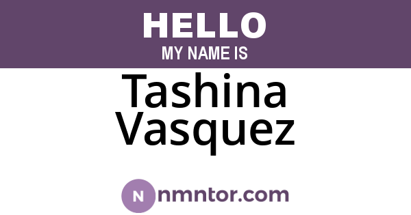 Tashina Vasquez