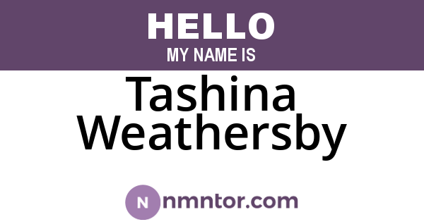 Tashina Weathersby