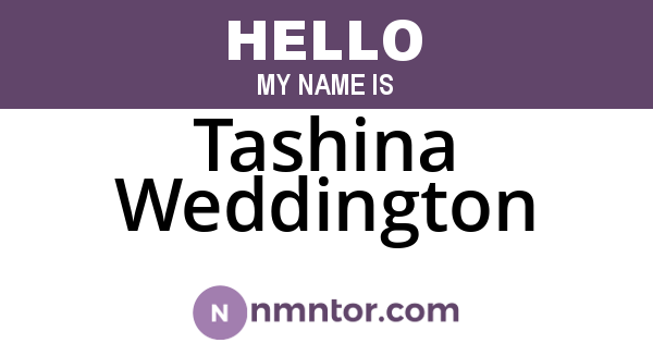 Tashina Weddington