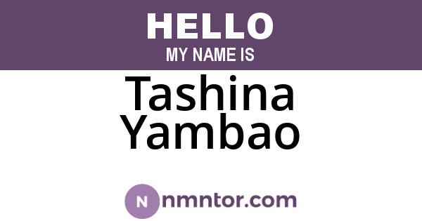Tashina Yambao