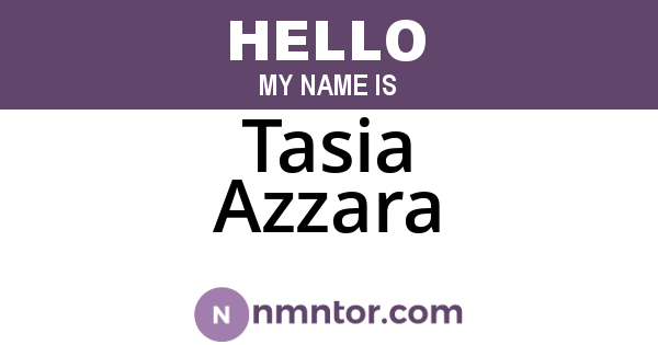 Tasia Azzara