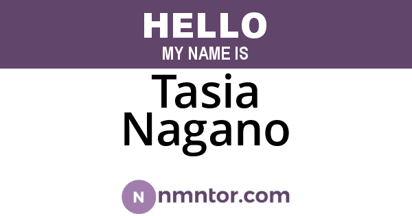 Tasia Nagano