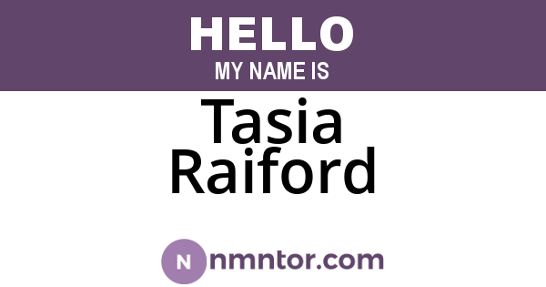 Tasia Raiford