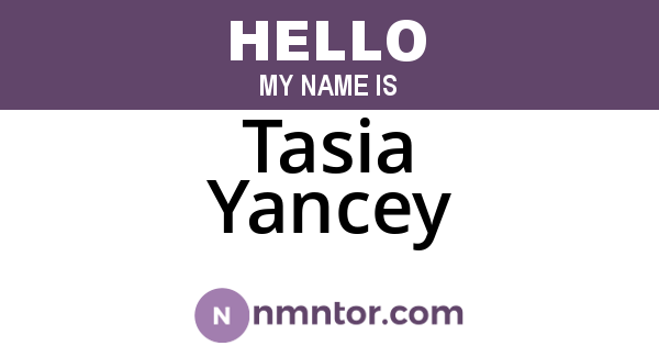 Tasia Yancey