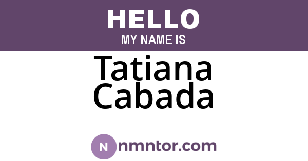 Tatiana Cabada