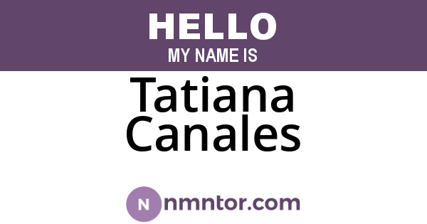 Tatiana Canales