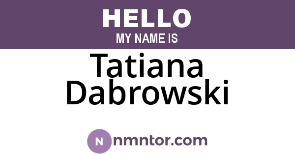 Tatiana Dabrowski
