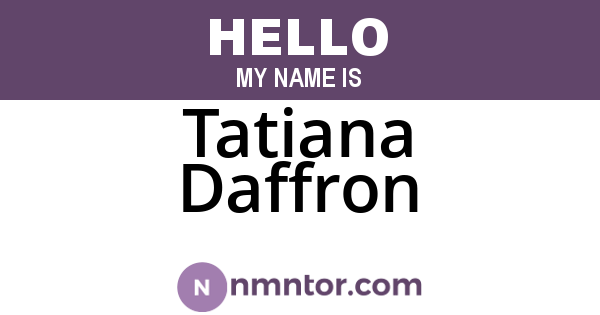 Tatiana Daffron