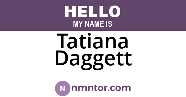 Tatiana Daggett