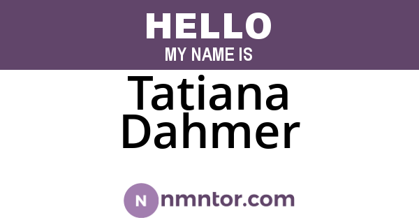 Tatiana Dahmer