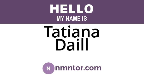 Tatiana Daill
