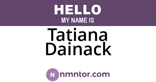 Tatiana Dainack