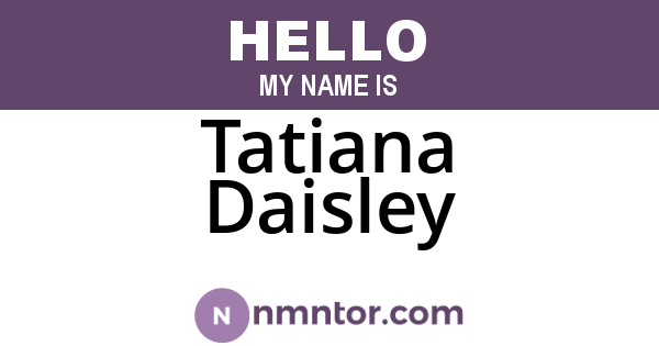 Tatiana Daisley