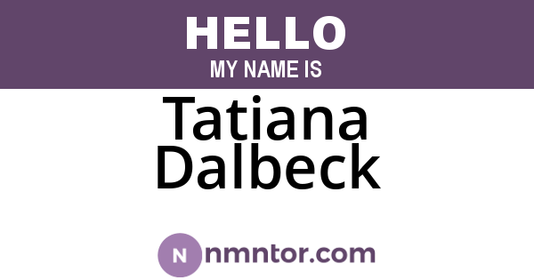 Tatiana Dalbeck