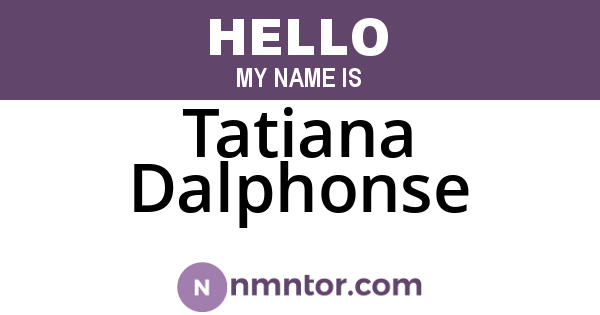 Tatiana Dalphonse