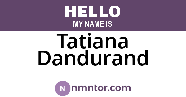 Tatiana Dandurand