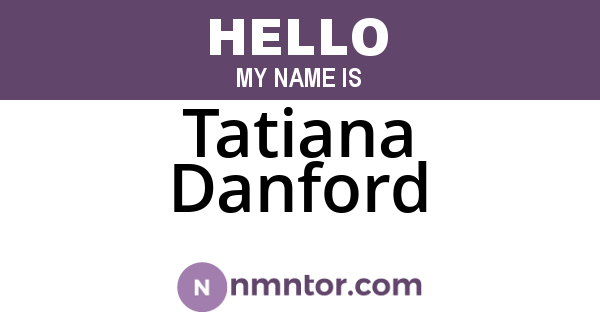 Tatiana Danford