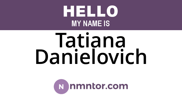 Tatiana Danielovich