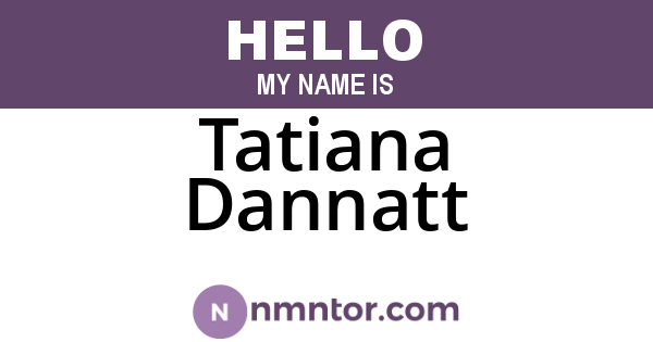 Tatiana Dannatt