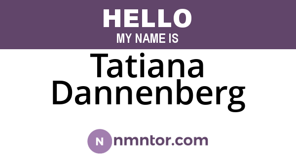 Tatiana Dannenberg