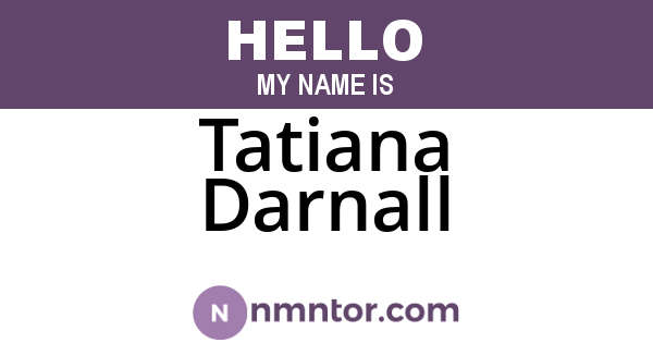 Tatiana Darnall
