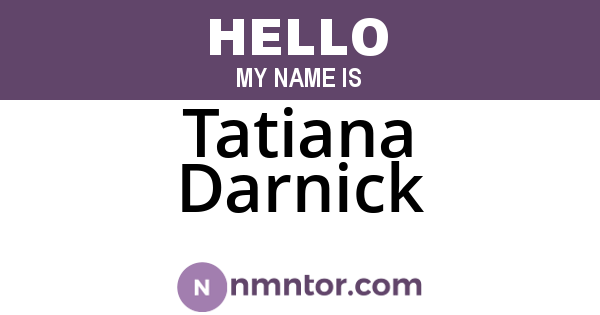 Tatiana Darnick