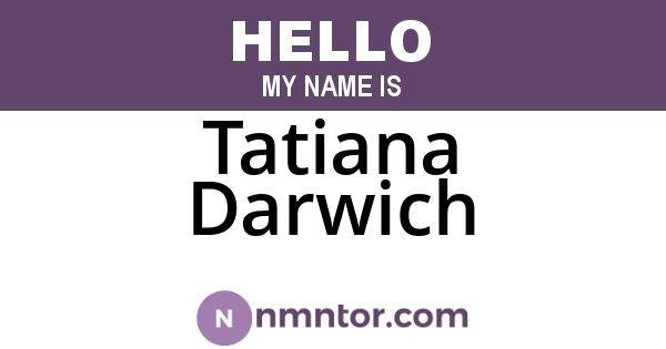 Tatiana Darwich