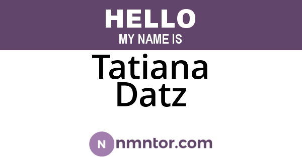 Tatiana Datz