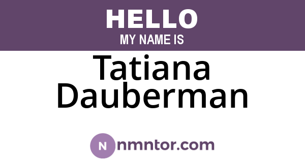 Tatiana Dauberman