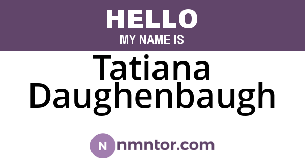Tatiana Daughenbaugh