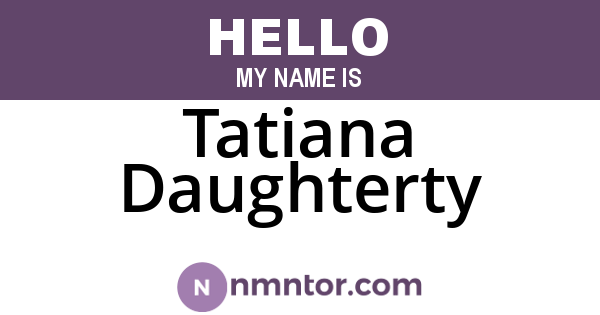 Tatiana Daughterty