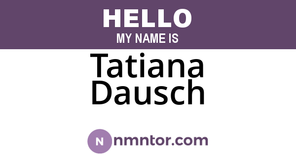 Tatiana Dausch