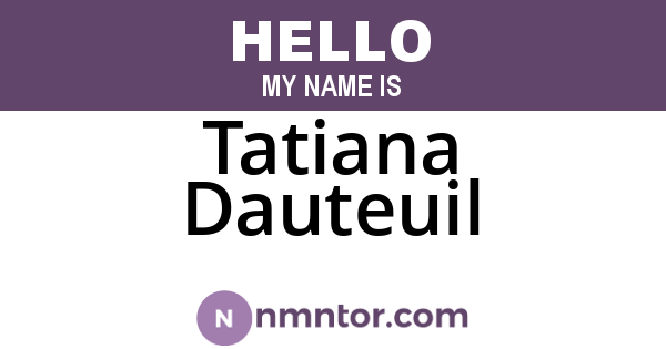 Tatiana Dauteuil