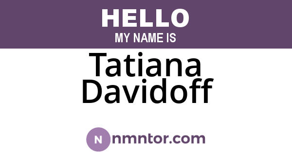 Tatiana Davidoff