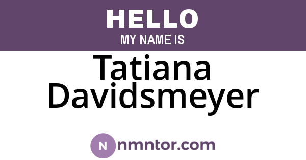 Tatiana Davidsmeyer