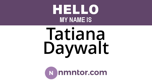 Tatiana Daywalt