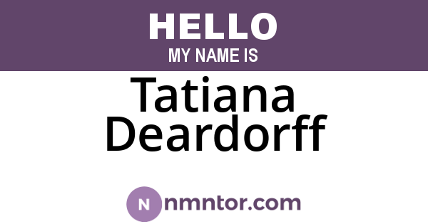 Tatiana Deardorff