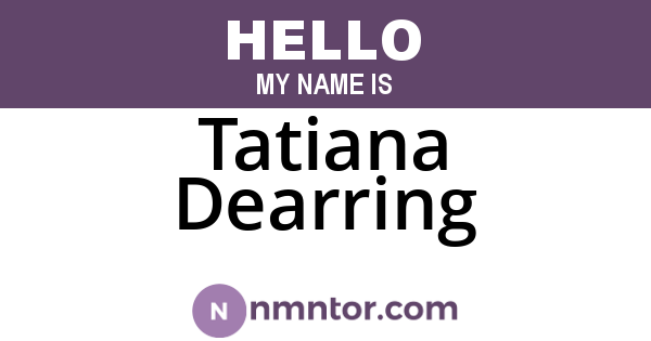 Tatiana Dearring