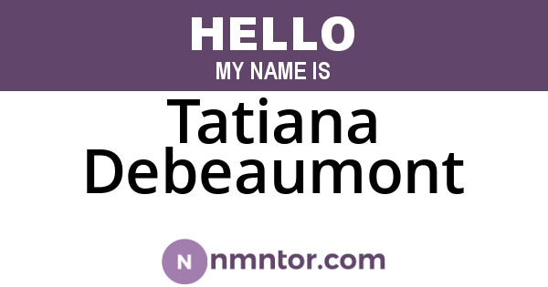 Tatiana Debeaumont