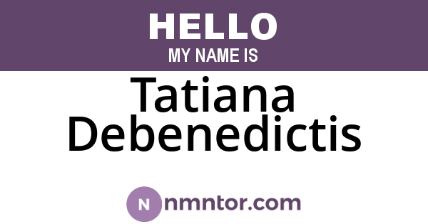 Tatiana Debenedictis