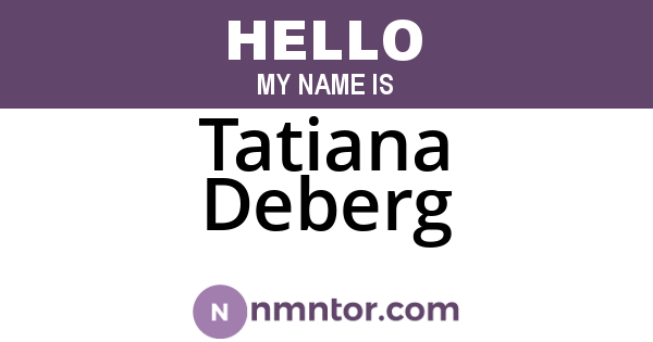 Tatiana Deberg