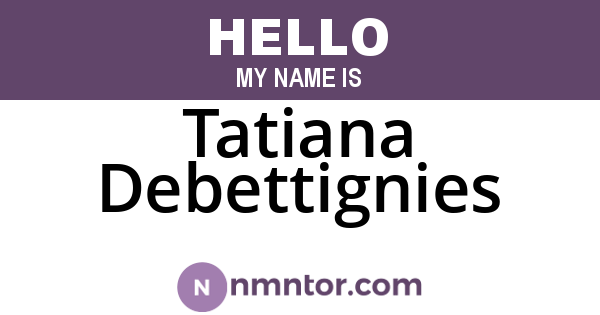 Tatiana Debettignies