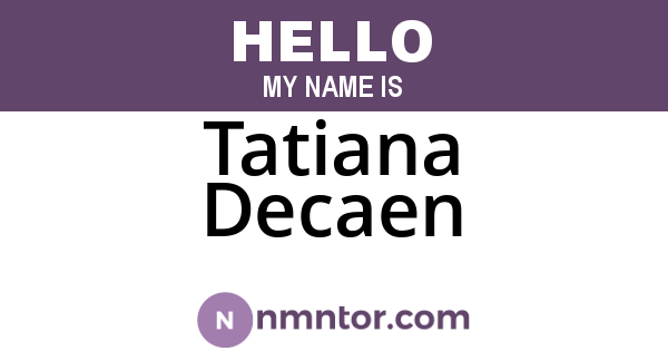 Tatiana Decaen